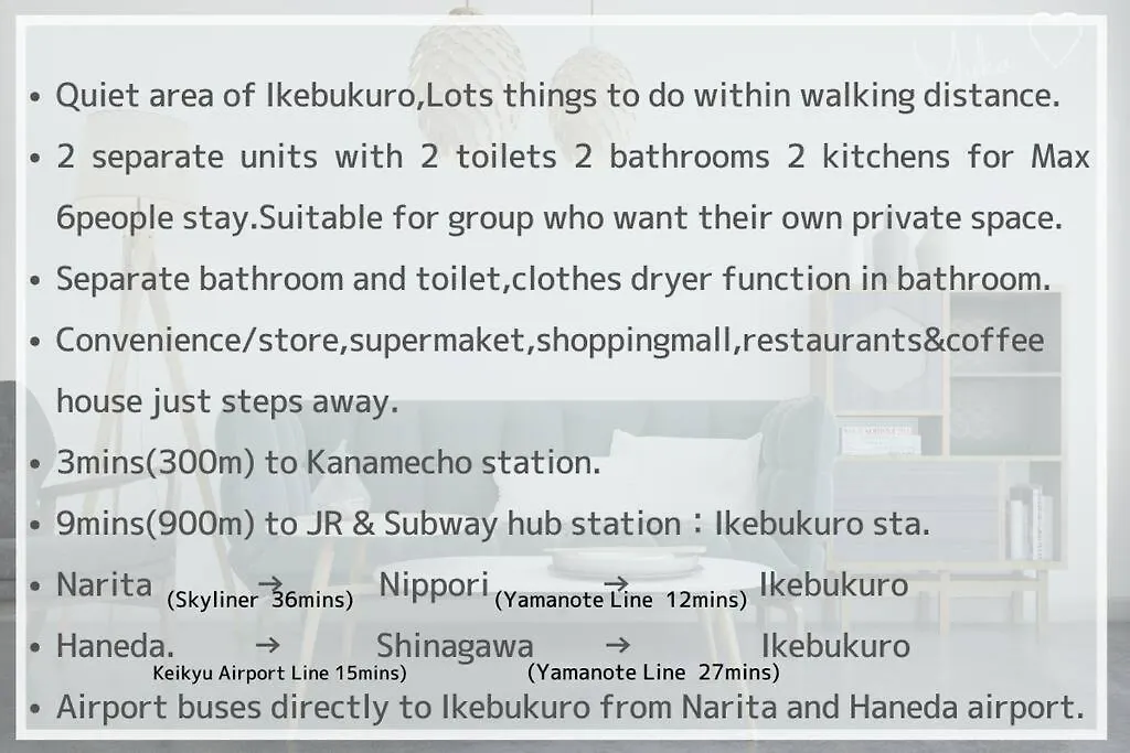 Apartmán Comma House Nishi-Ikebukuro 201+301 Prefektura Tokio